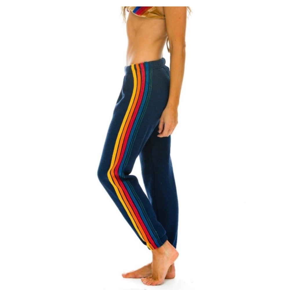 ⚡️⚡️🌈AVIATOR NATION 5 Stripe sweatpants/Navy🌈⚡️⚡️
